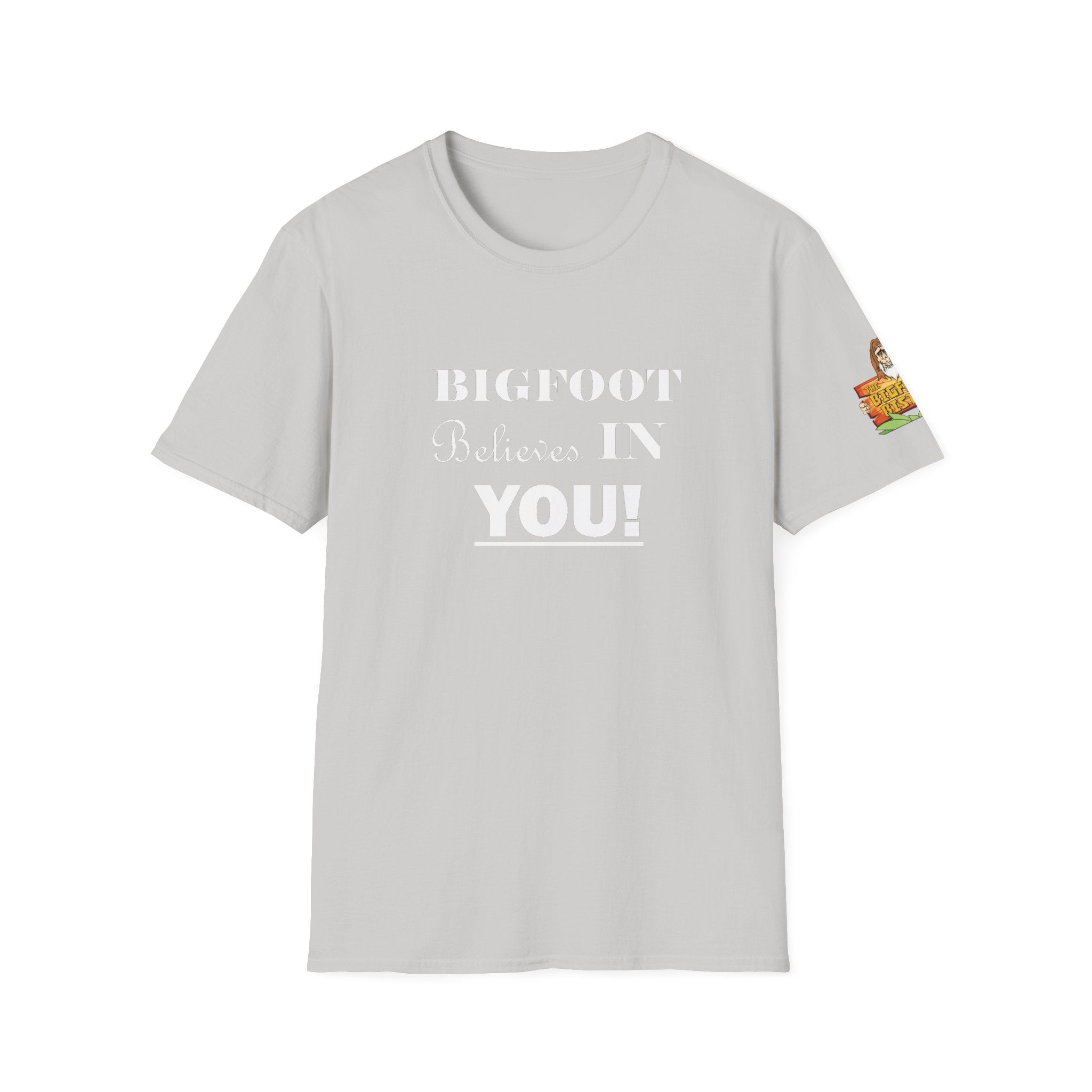 White Sleeve-Logo T-Shirt — Retro Snack Cartoon Patch Tee