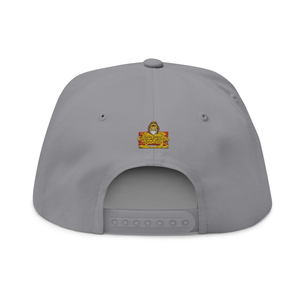 Flat Bill Cap — "Official Sasquatch Search Party Member" Embroidered Snapback
