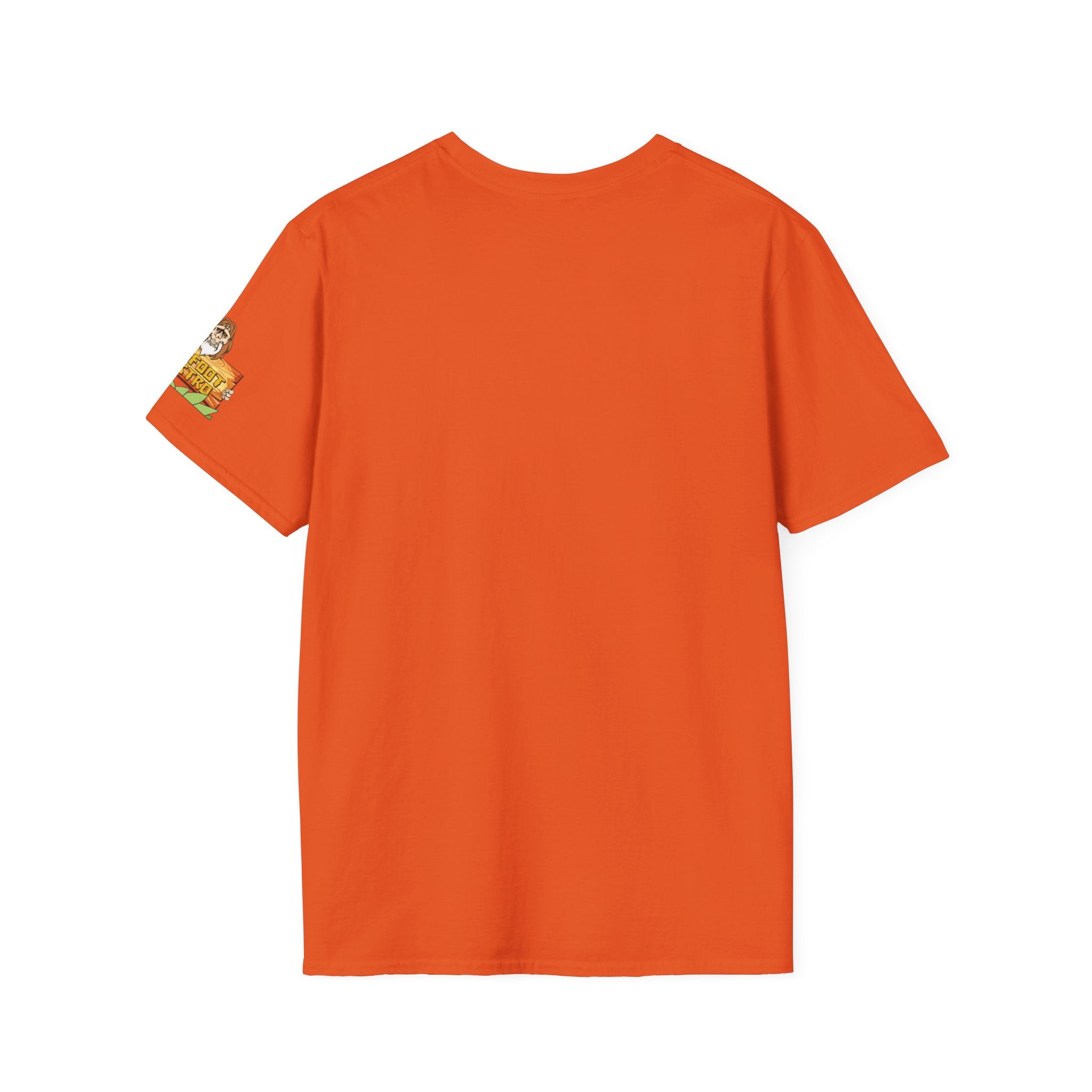 White Sleeve-Logo T-Shirt — Retro Snack Cartoon Patch Tee