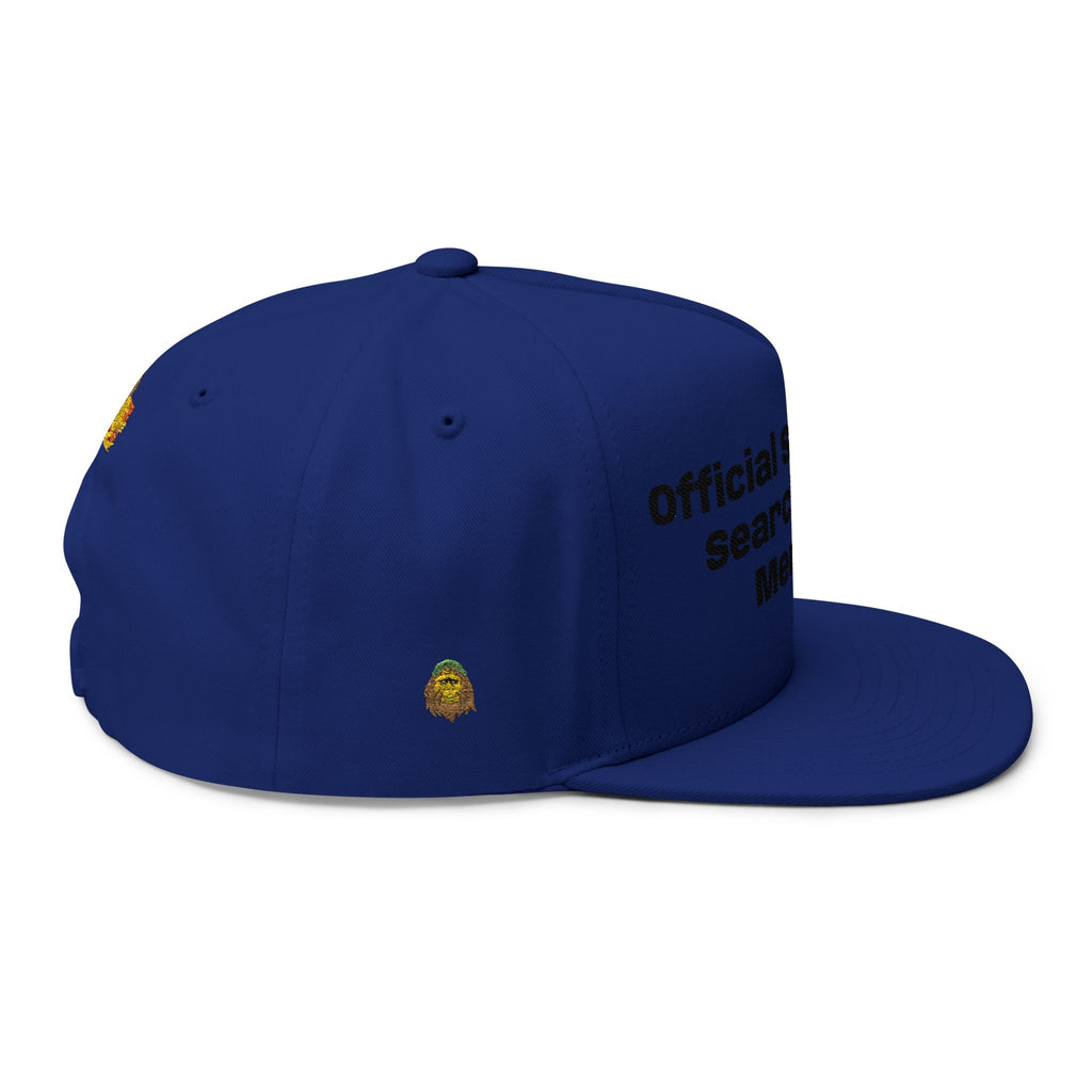 Flat Bill Cap — "Official Sasquatch Search Party Member" Embroidered Snapback