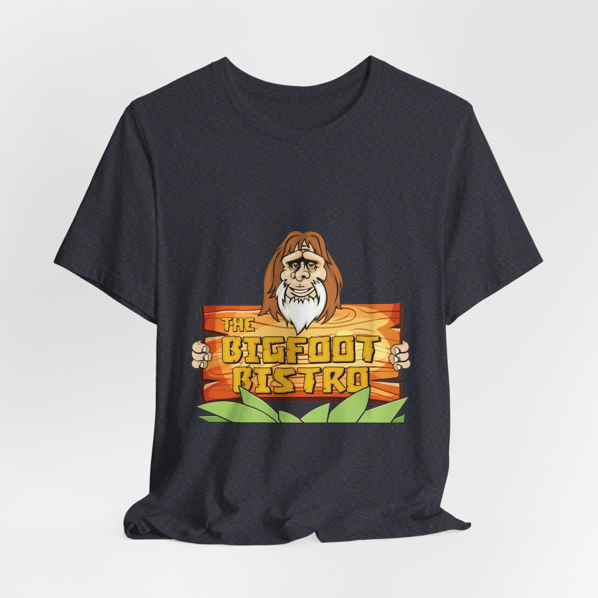 Bigfoot Bistro T-Shirt — "Nothing Beats Eating Out In The Bush" Graphic Tee