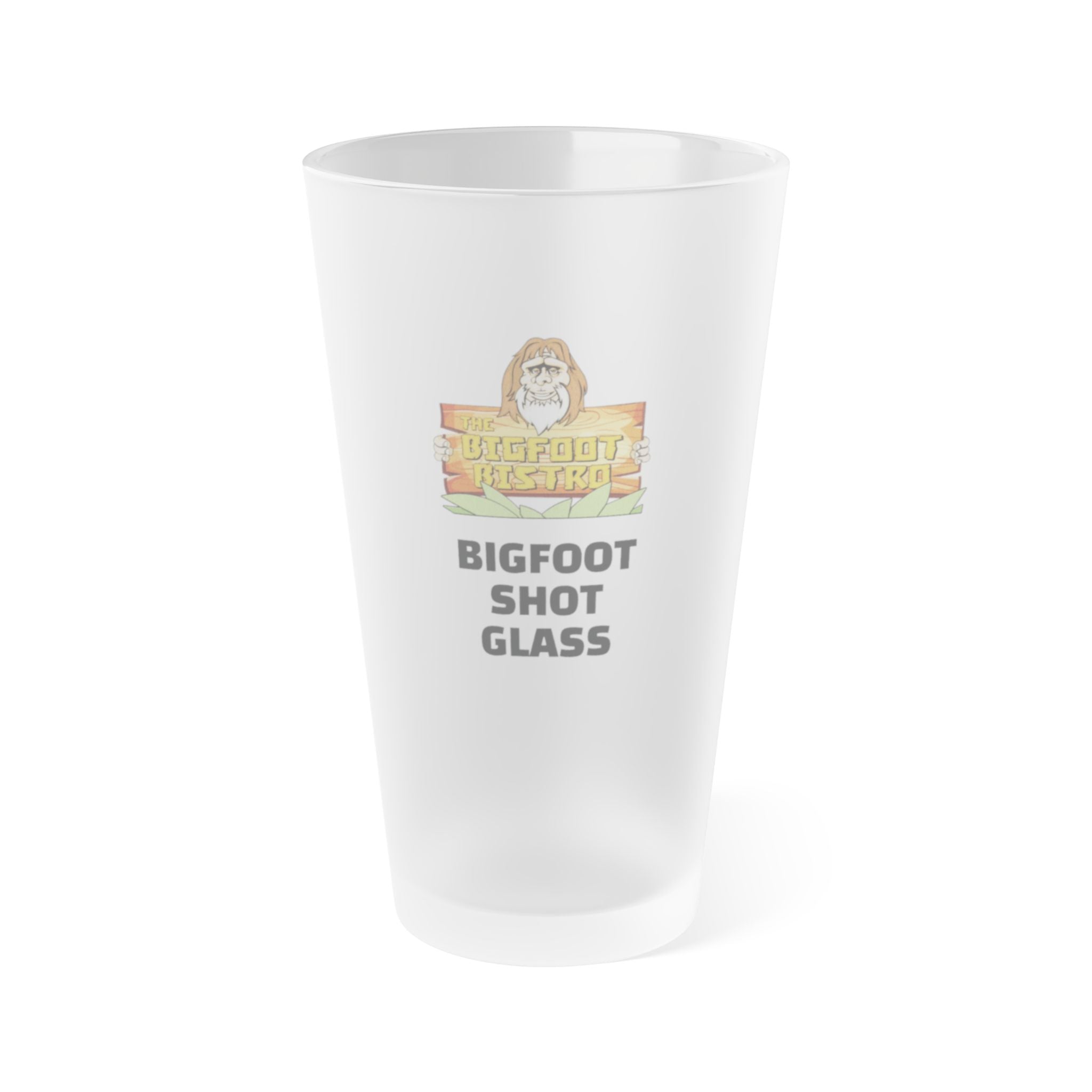 Frosted 16oz Pint Glass – Bigfoot Shot Glass Logo