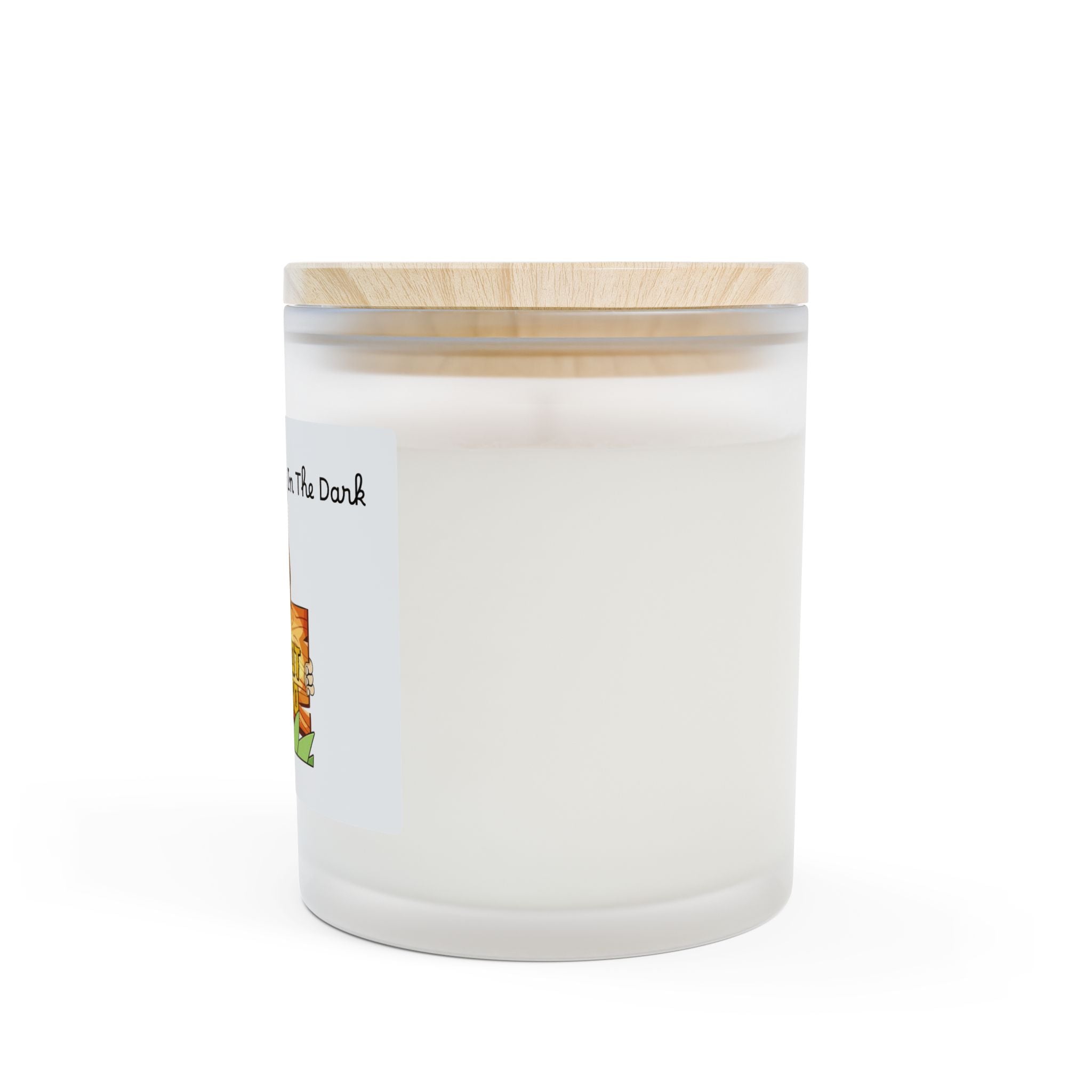 Bigfoot Bistro Frosted Glass Candle — "To Light Your Way In The Dark" 11oz