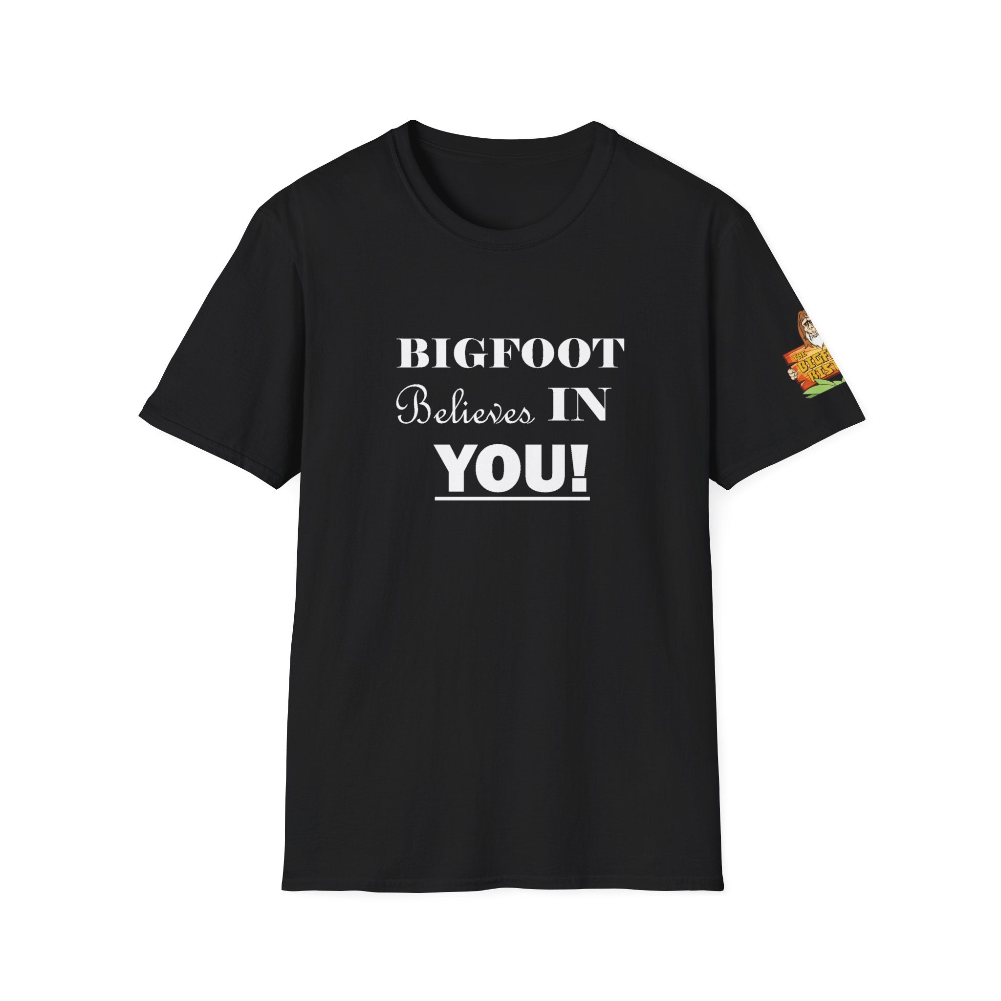 White Sleeve-Logo T-Shirt — Retro Snack Cartoon Patch Tee