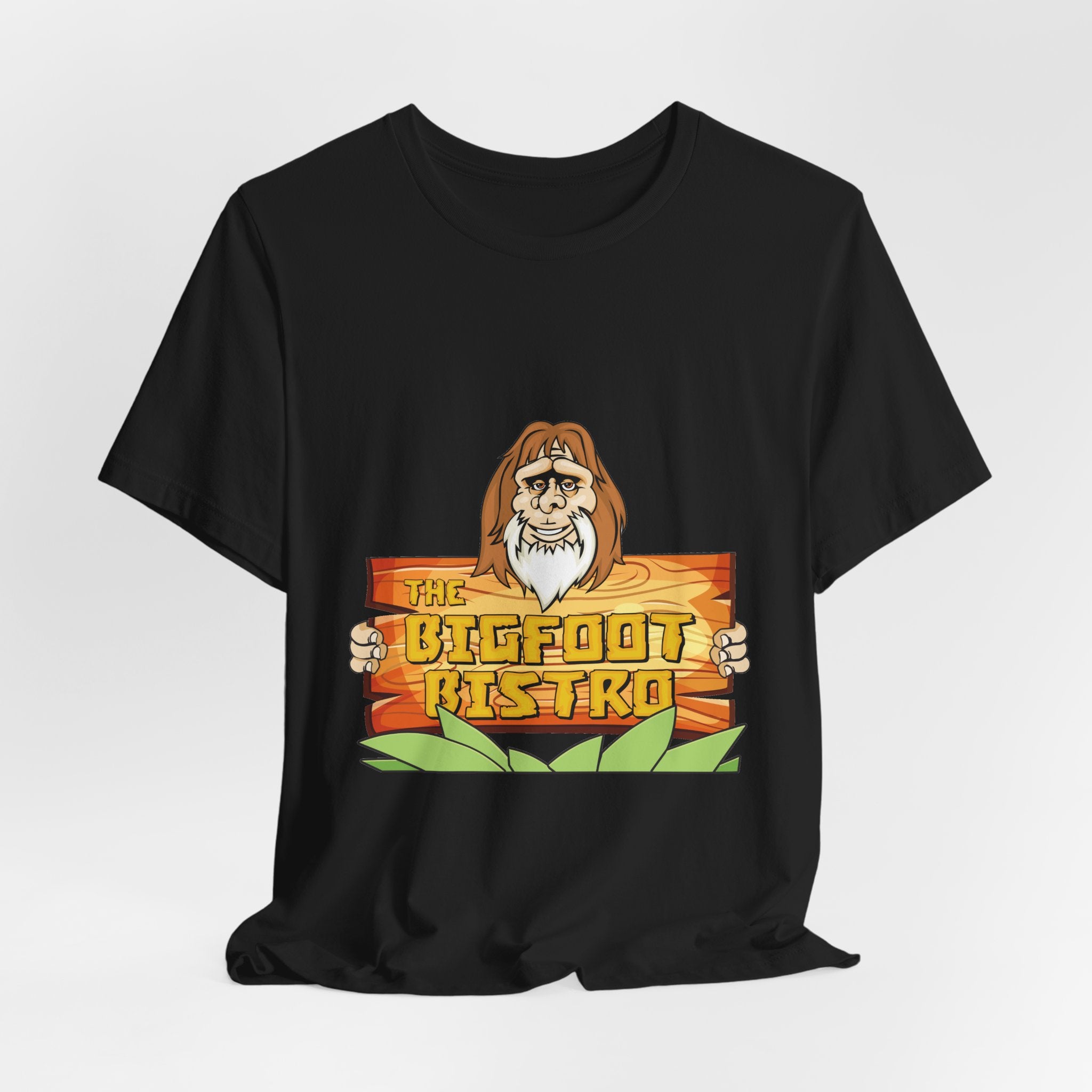 Bigfoot Bistro T-Shirt — "Nothing Beats Eating Out In The Bush" Graphic Tee