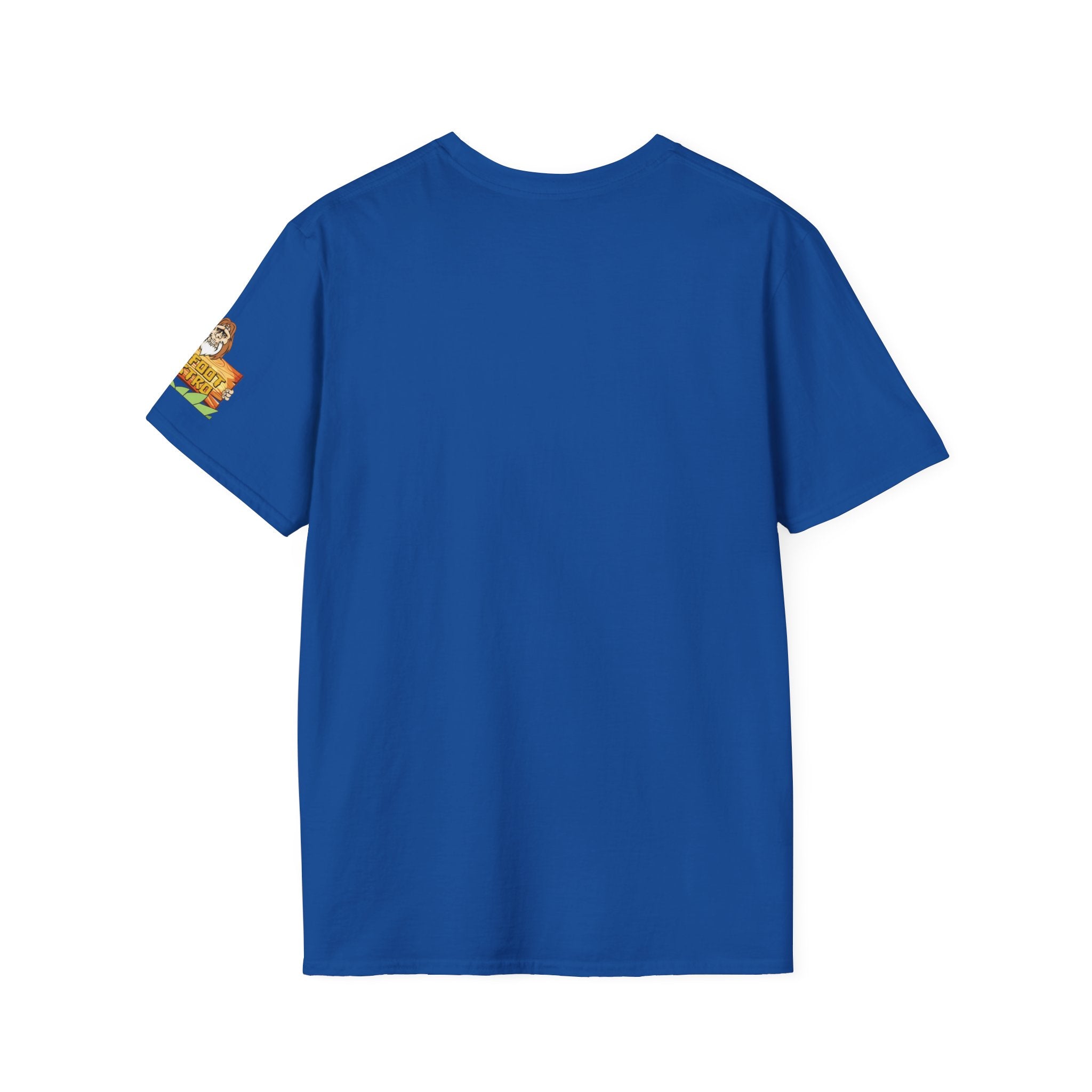 White Sleeve-Logo T-Shirt — Retro Snack Cartoon Patch Tee