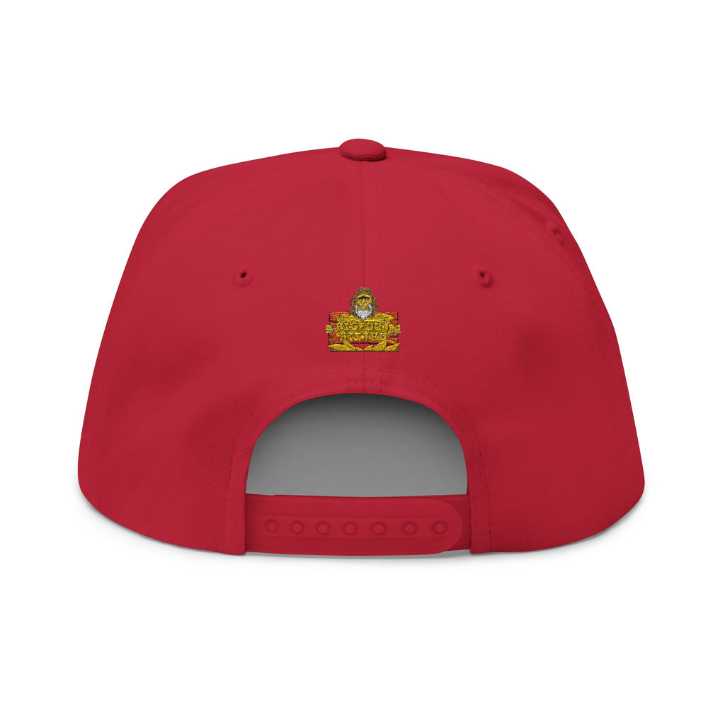 Flat Bill Cap — "Official Sasquatch Search Party Member" Embroidered Snapback