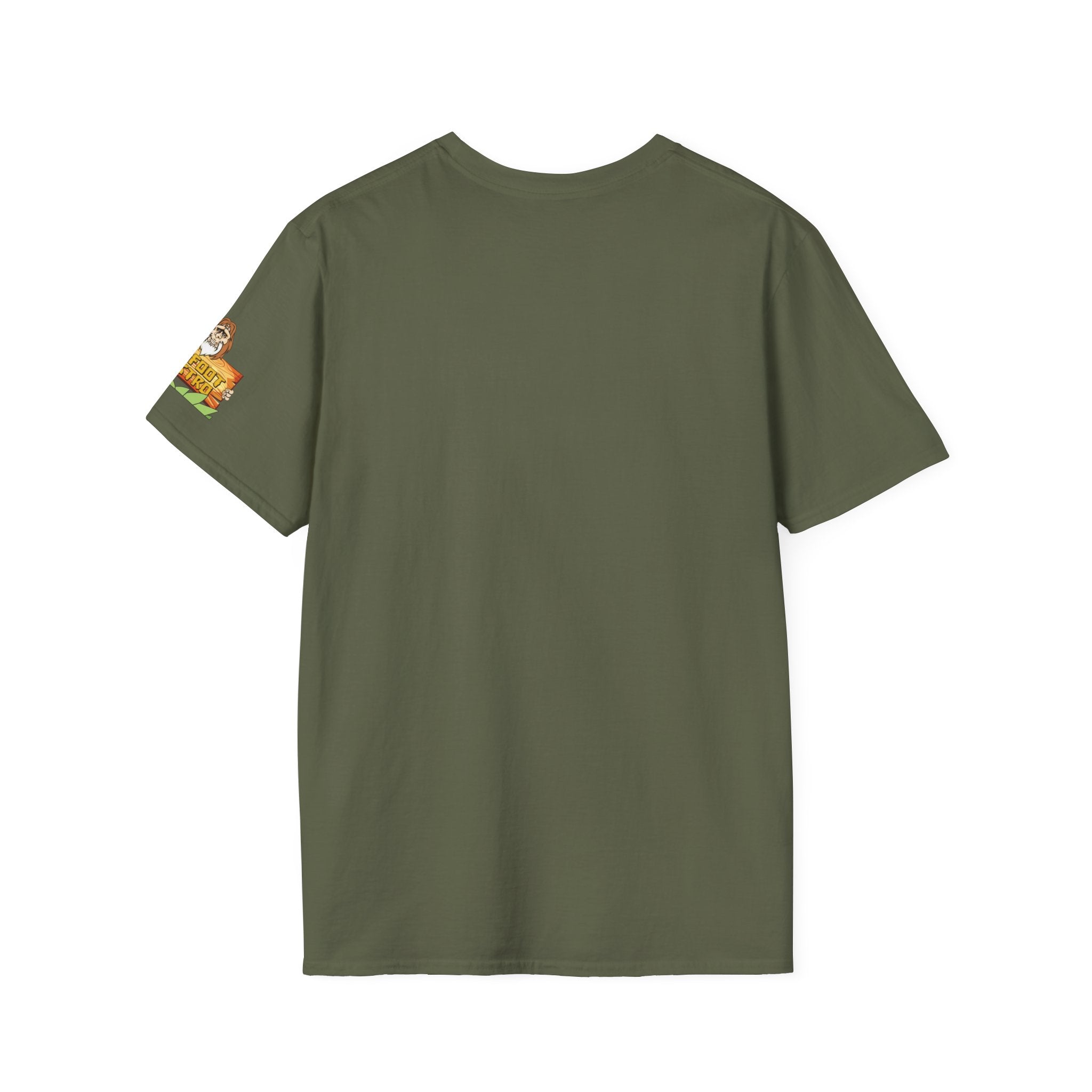 White Sleeve-Logo T-Shirt — Retro Snack Cartoon Patch Tee