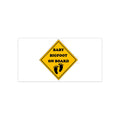 Baby Bigfoot On Board Bumper Sticker — Cute Yellow Warning Sign for Car, SUV, Van