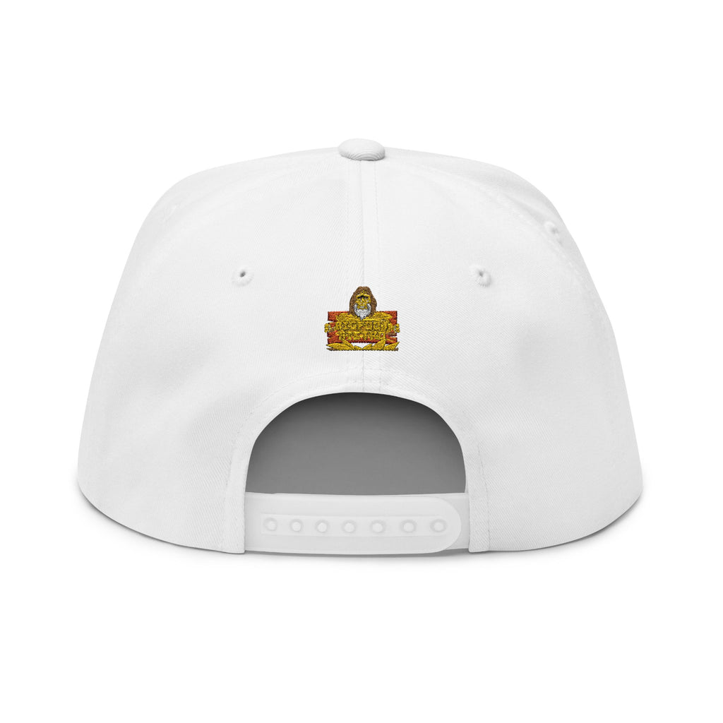 Flat Bill Cap — "Official Sasquatch Search Party Member" Embroidered Snapback