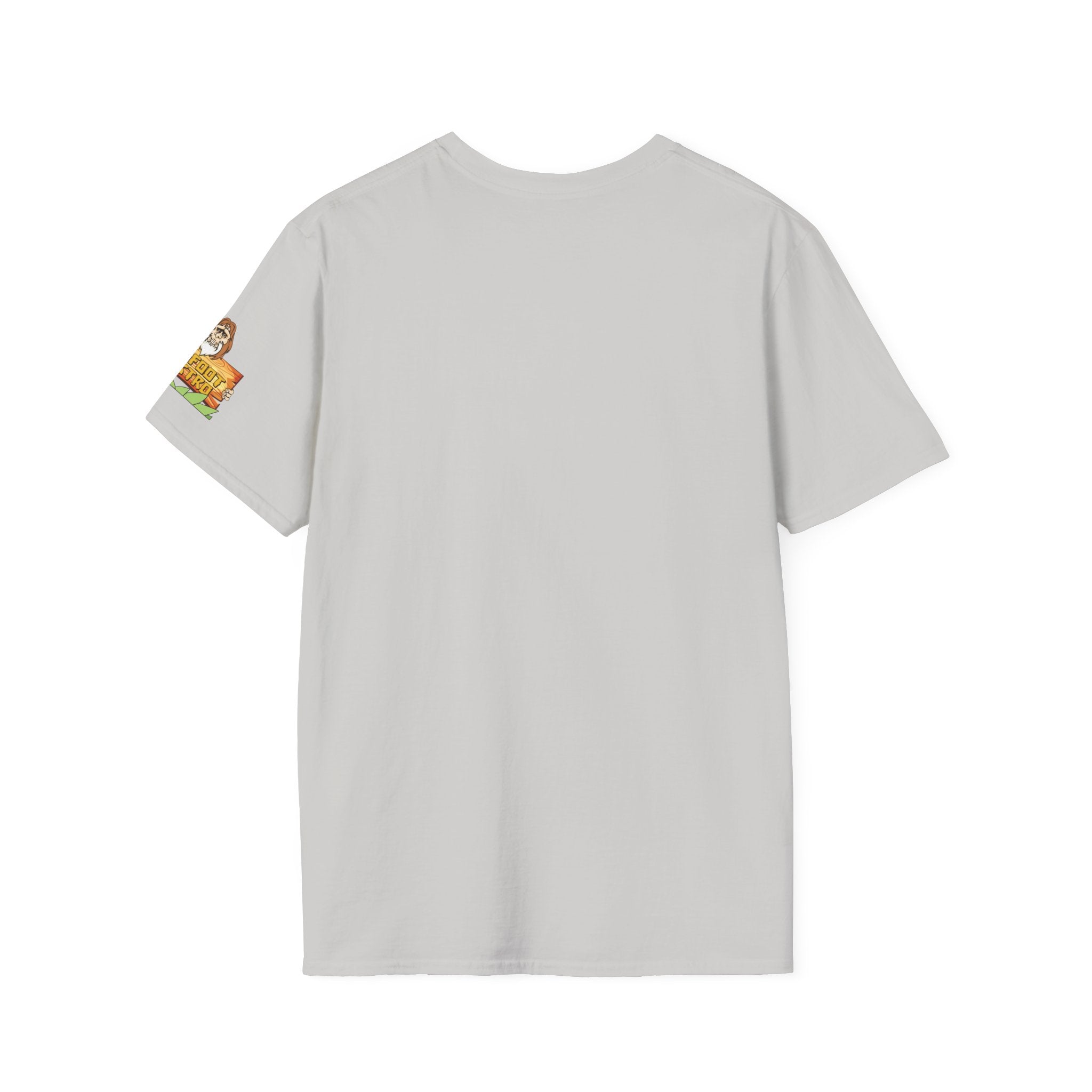 White Sleeve-Logo T-Shirt — Retro Snack Cartoon Patch Tee