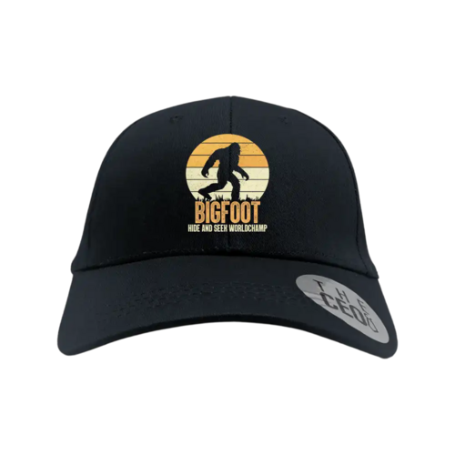 Bigfoot Hide And Seek Embroidered Baseball Hat