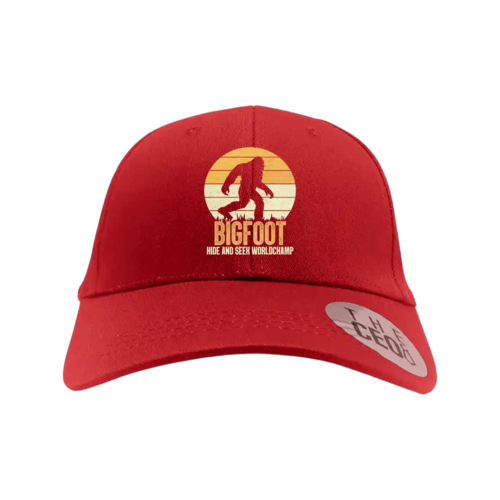 Bigfoot Hide And Seek Embroidered Baseball Hat