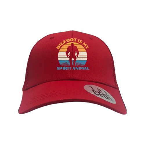 Bigfoot Is My Spirit Animal Embroidered Trucker Hat