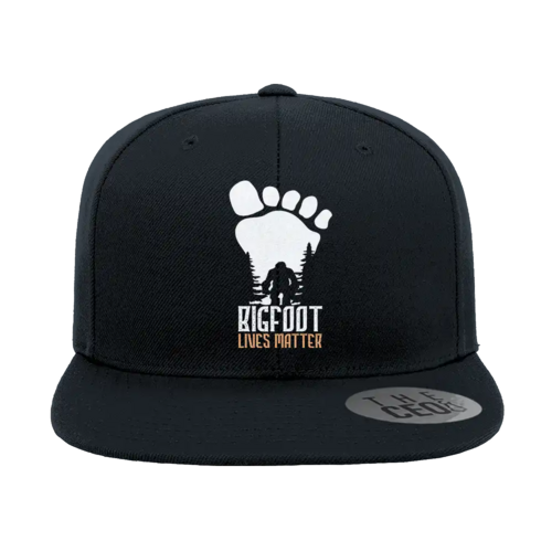 Bigfoot Lives Matter Embroidered Flat Bill Cap