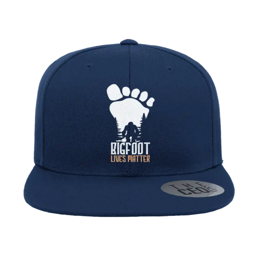 Bigfoot Lives Matter Embroidered Flat Bill Cap