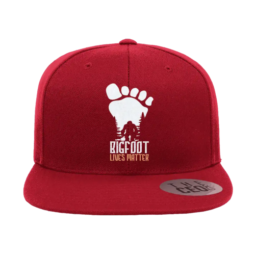 Bigfoot Lives Matter Embroidered Flat Bill Cap