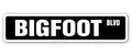 SignMission A-24-SS-Bigfoot Bigfoot Aluminum Street Sign for Sasquatch