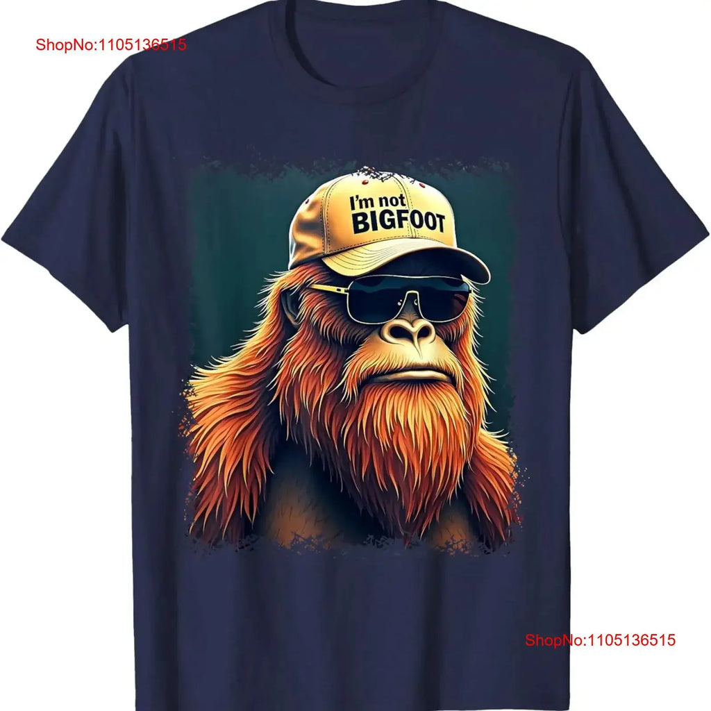I'm Not Bigfoot Disguise Sunglasses Trucker Hat Sasquatch T Shirt  vintage Washed Stretched Stylish Unisex homme Breathable