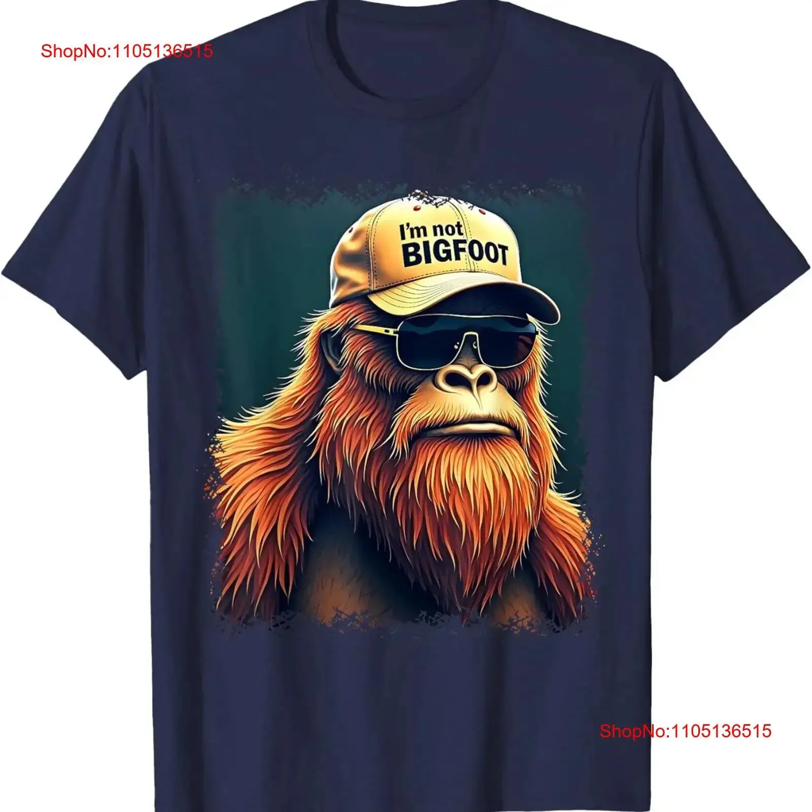 I'm Not Bigfoot Disguise Sunglasses Trucker Hat Sasquatch T Shirt  vintage Washed Stretched Stylish Unisex homme Breathable